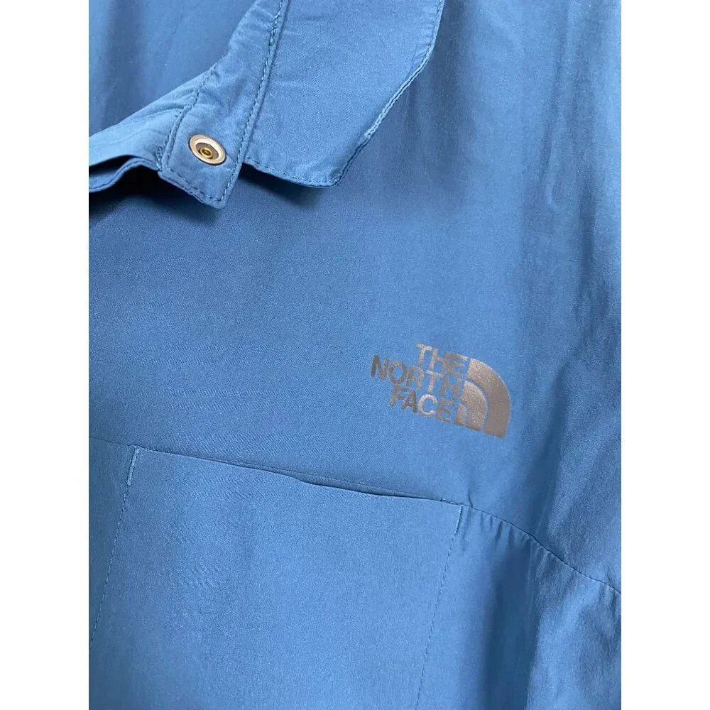 The North Face Nylon Blend‎ Short sleeve Shirt Men Size XXL Blue Outdoor Fishing